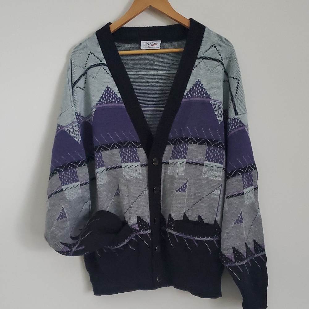 Vintage INXS Grampa Cardigan